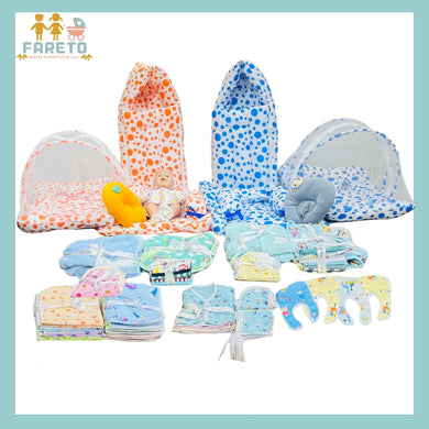 Fareto New Born Baby Hospital Essentails Twins Baby Pack of 81 (0-6 Months)(F230)