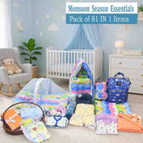 FARETO NEW BORN BABY MONSOON AND SEMI WINTER SEASON HOSPITAL ESSENTIALS 81 IN 1 (0-6 MONTHS)(F571)
