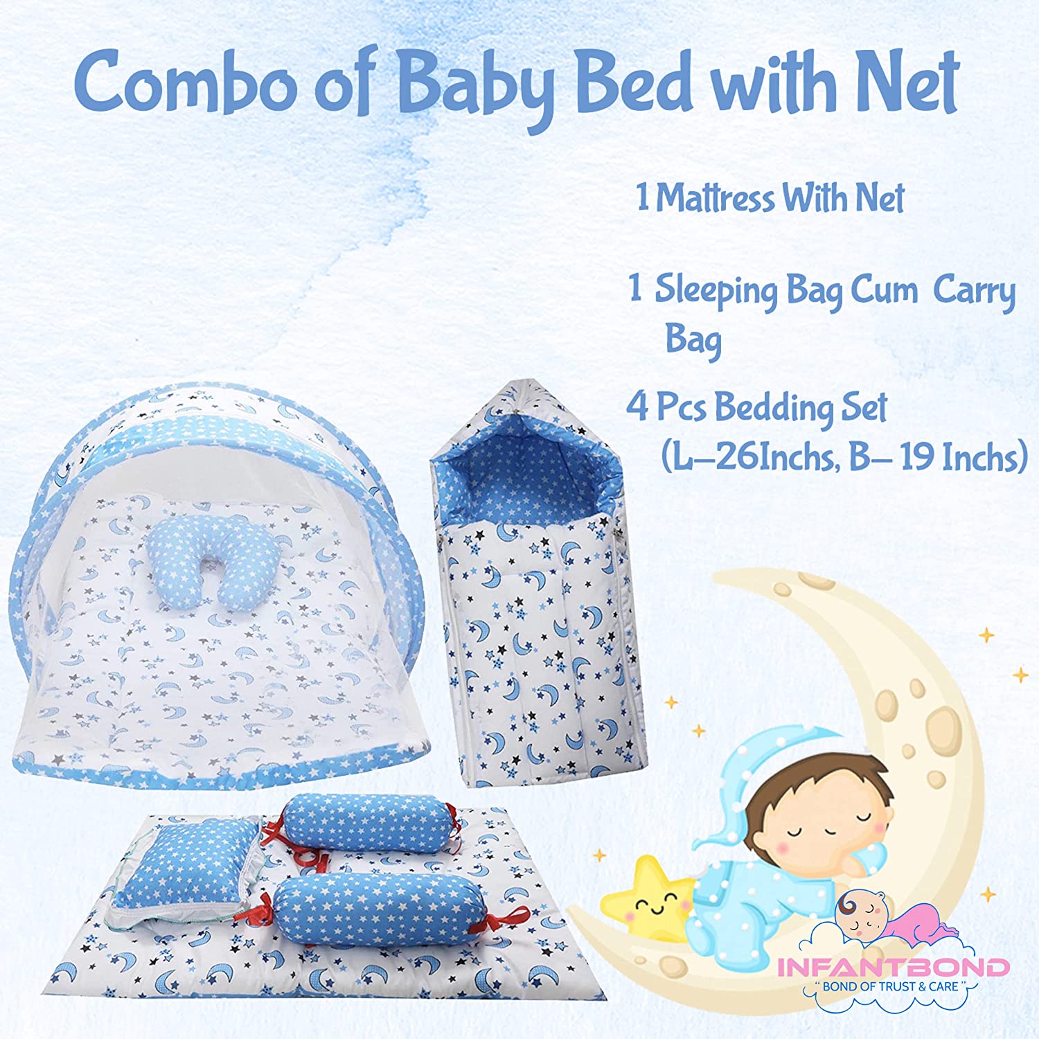 Baby sleeping bed with net hotsell