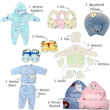 FARETO NEW BORN BABY PREMIUM QUALITY PURELY WINTER ESSENTIALS 84 IN 1 ( 0-6MONTHS)(F454)