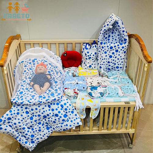 FARETO NEW BORN BABY WINTER SEASON HOSPITAL ESSENTIALS (68 IN 1)(0-6 Months)