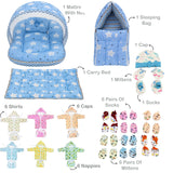 Fareto Baby Boy's & Girl's Semi Winter Hospital Essential Combo for New Born | Gift Pack | Baby Products | Maternity Essentials | Bedding Set (91 Items)(0-6 Months)(F617)