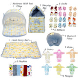 Fareto Premium Newborn Baby Essentials Combo – 92-in-1 All-Season Hospital & Maternity Gift Set, Bedding & Care Kit for 0–6 Months(F820)