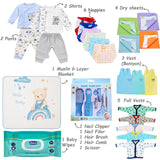 Fareto Premium Newborn Baby Essentials Combo – 92-in-1 All-Season Hospital & Maternity Gift Set, Bedding & Care Kit for 0–6 Months(F820)