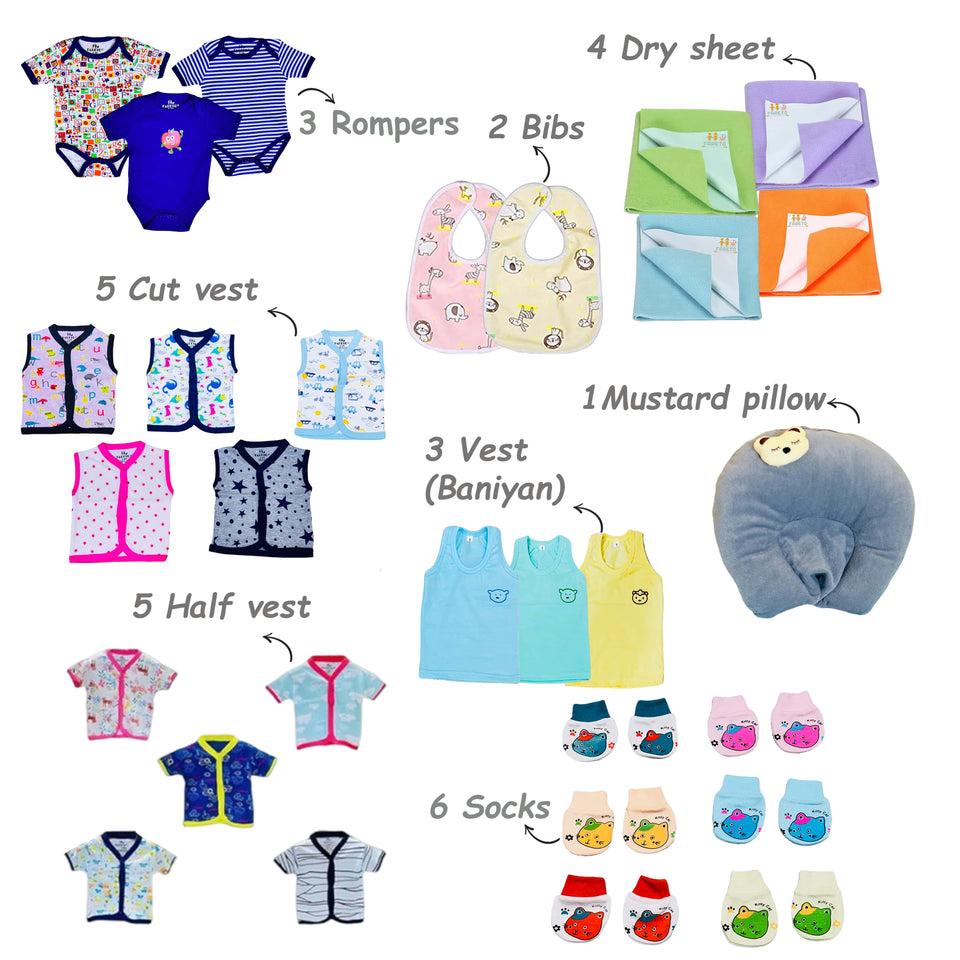 Fareto Baby Premium Quality Summer Essentials 94 in 1 (0-6 Months)(F531)