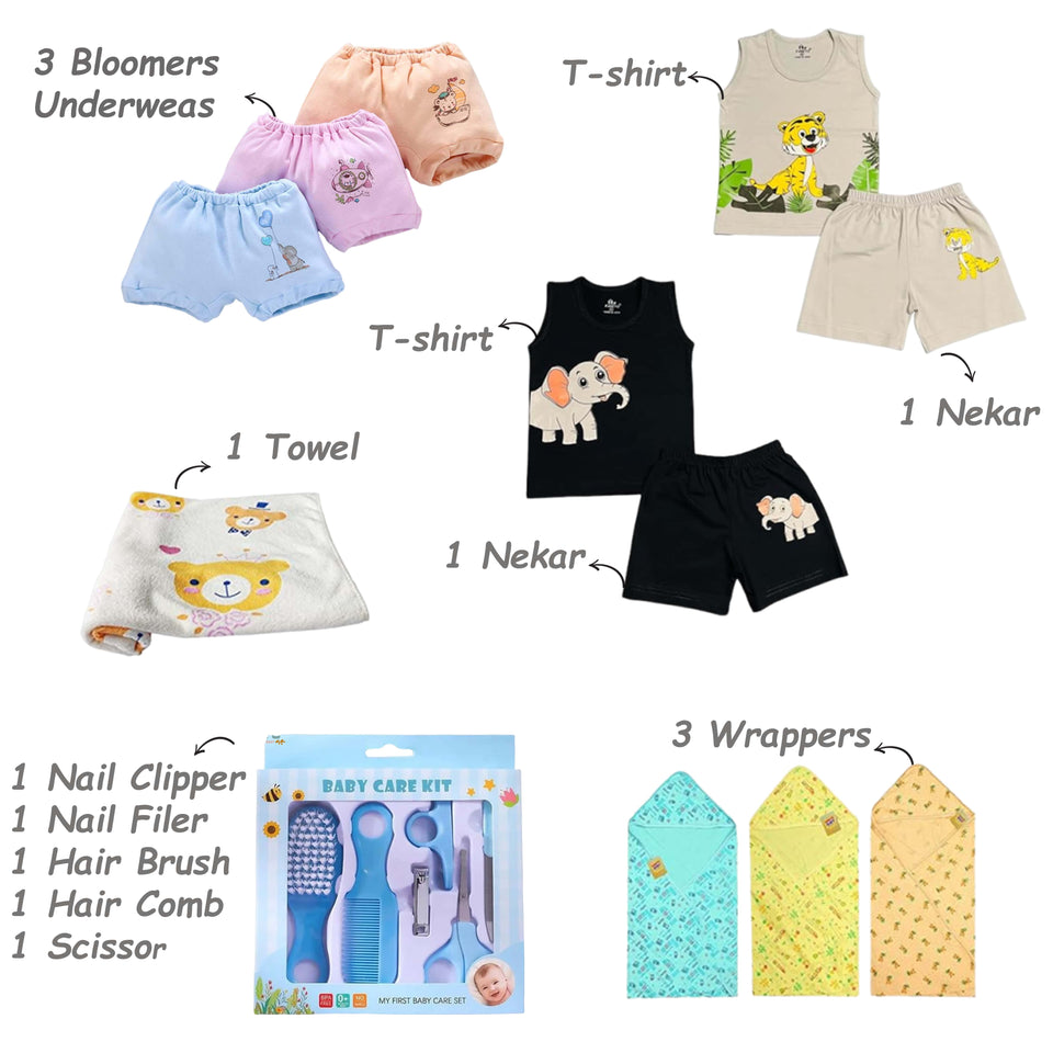 Fareto Baby Premium Quality Summer Essentials 94 in 1 (0-6 Months)(F531)
