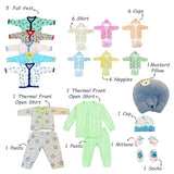 Fareto New Born 98 in 1 High Quality Premium Baby Winter Wear Set – Soft, Warm & Perfect Gift for Newborns(0-6 Months)(F680)