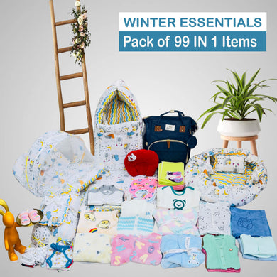 FARETO NEW BORN BABY PREMIUM QUALITY PURELY WINTER ESSENTIALS 99 IN 1 ( 0-6MONTHS)
