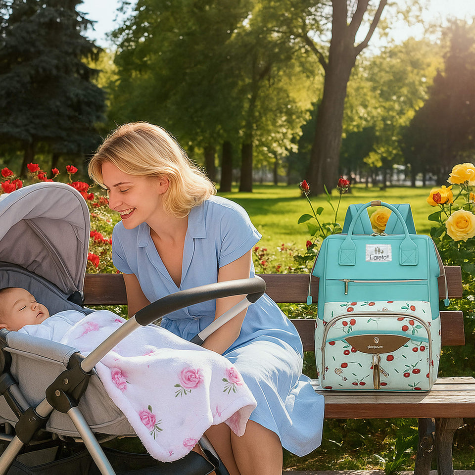 Fareto Premium Quality Diaper Bag For Mother, Multipurpose Stylish Diaper Bag (Pack Of 1)(F649)