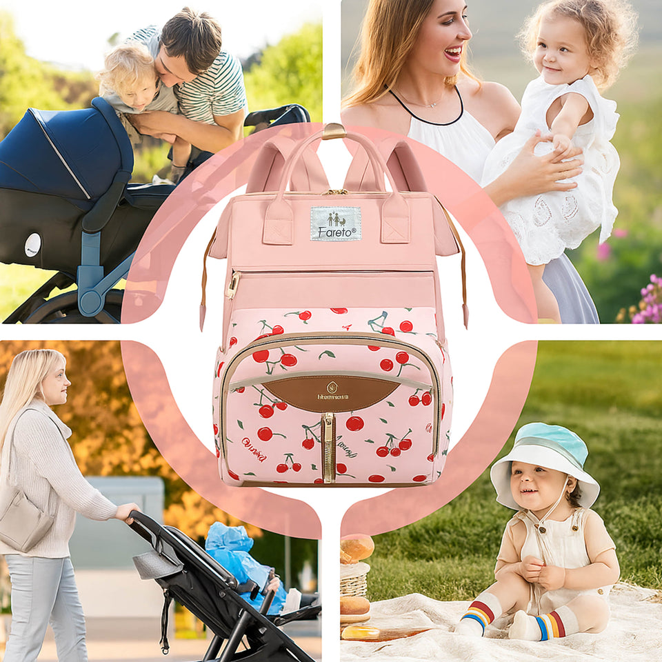 Fareto Premium Quality Diaper Bag For Mother, Multipurpose Stylish Diaper Bag (Pack Of 1)(F649)