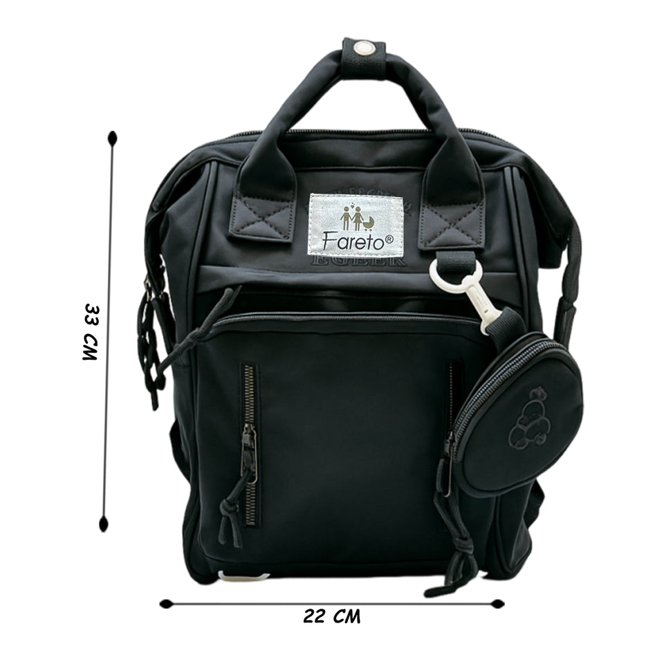 Fareto Multi-Pocket Diaper Bag – High quality Durable, Elegant Baby Care Bag with Insulation Layer & Quilted Front Design – Perfect for New Moms ( Pack of 1)