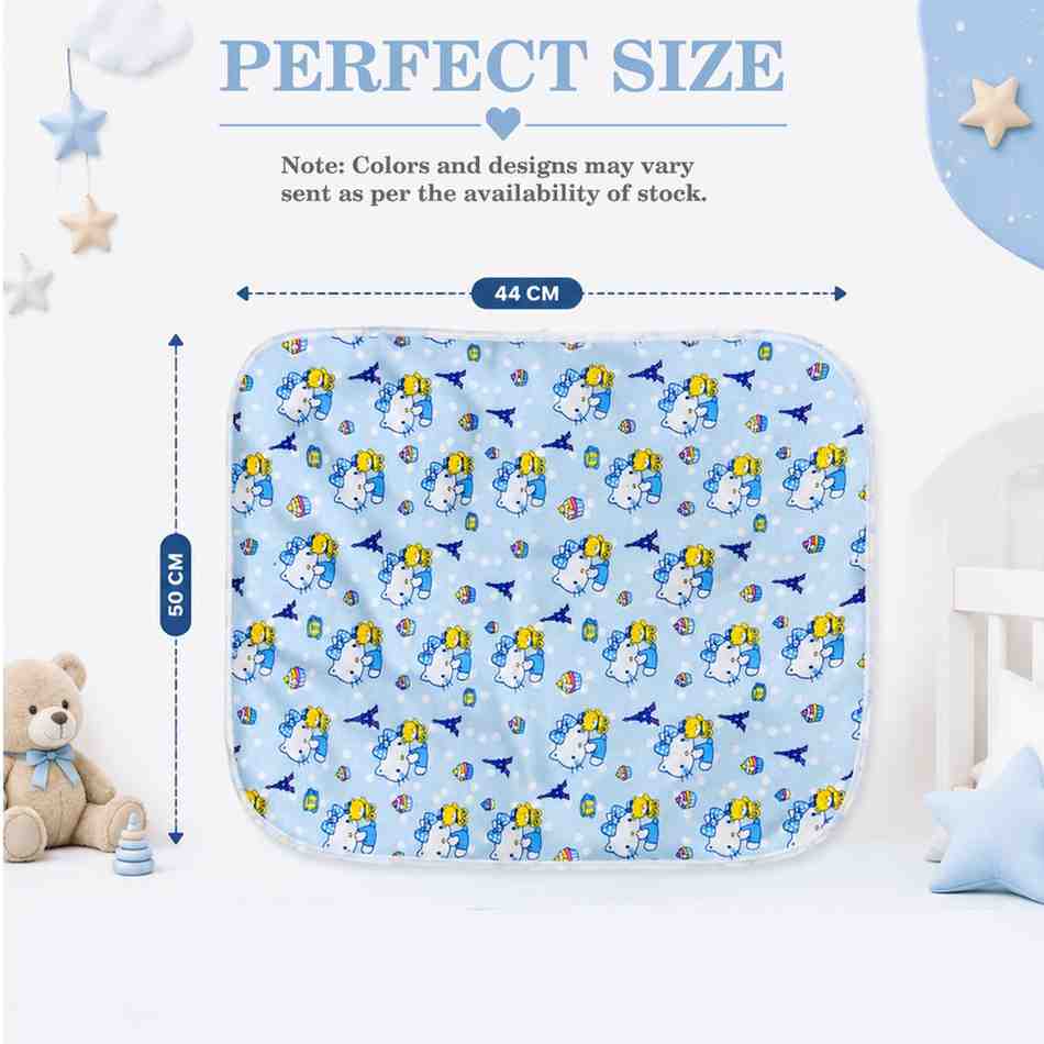 Fareto Nappy Changing Mat/Sleeping mats/Water Proof Bed Protector with Foam Cushioned for New Born Baby 4 Sheets (0-3 Months)(F115)