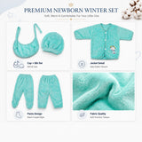 Fareto New Born Baby Winter Season Clothing Set Pack Of 15(0-3 Months)(Colors May Vary)(F33)