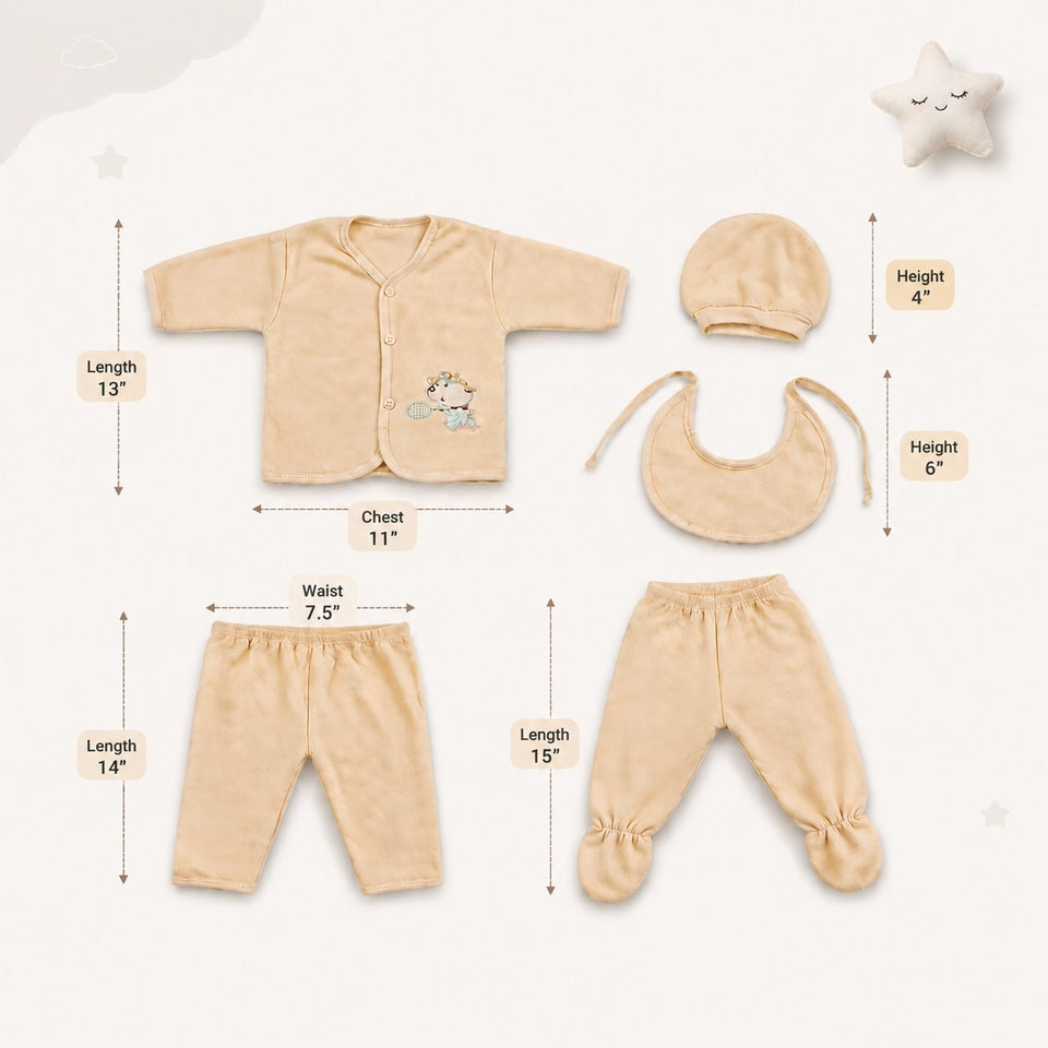 Fareto New Born Baby Winter Season Clothing Set Pack Of 15(0-3 Months)(Colors May Vary)(F33)