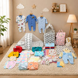 FARETO NEW BORN BABY PREMIUM QUALITY PURELY WINTER ESSENTIALS 84 IN 1 ( 0-6MONTHS)(F454)