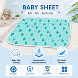 Fareto Nappy Changing Mat/Sleeping mats/Water Proof Bed Protector with Foam Cushioned for New Born Baby 4 Sheets (0-3 Months)(F115)