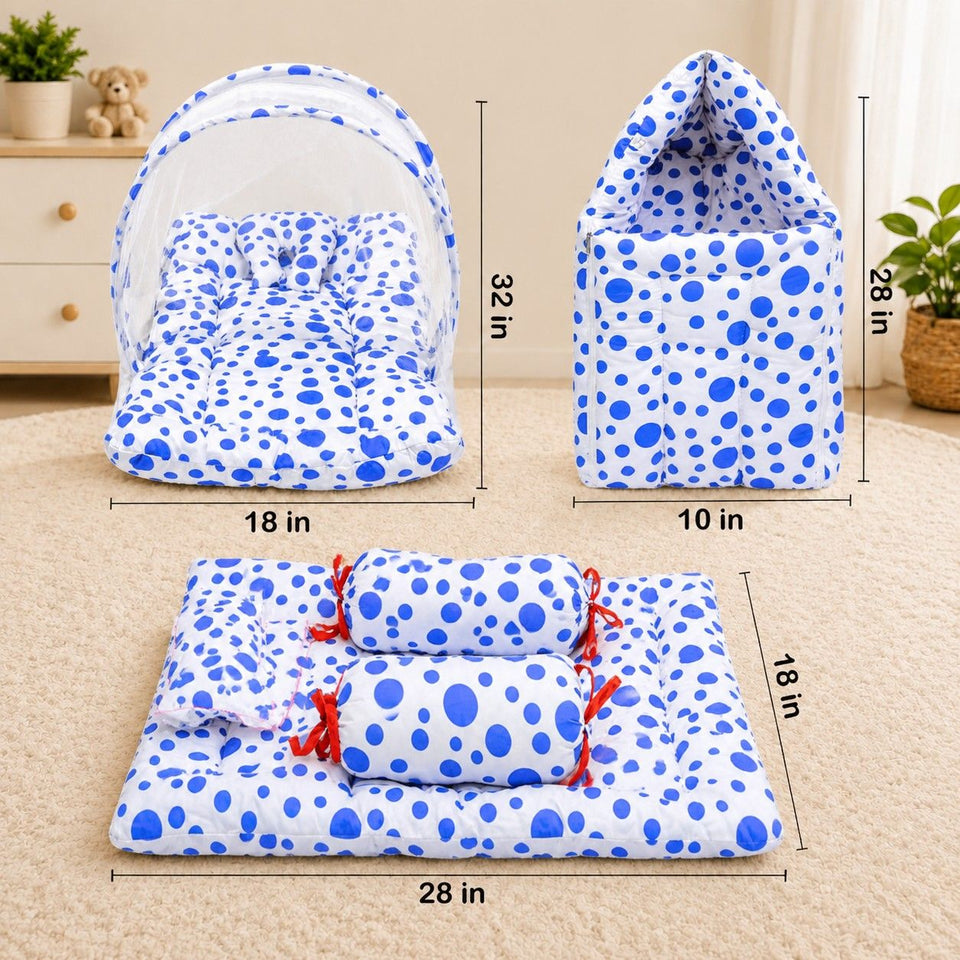 Fareto Baby Polka Dots Complete Sleeping Essential All in One Pack(0-6 Months)(F157)