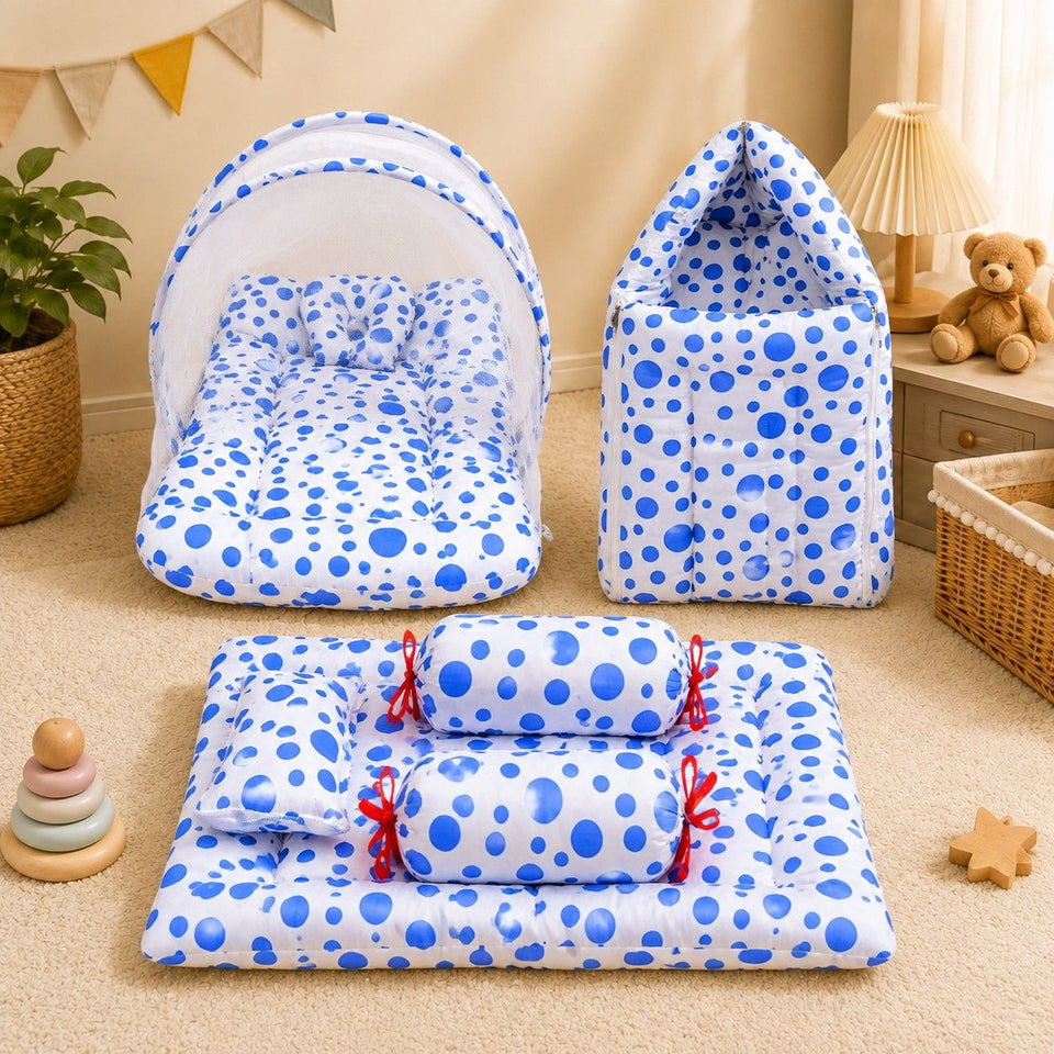 Fareto Baby Polka Dots Complete Sleeping Essential All in One Pack(0-6 Months)(F157)