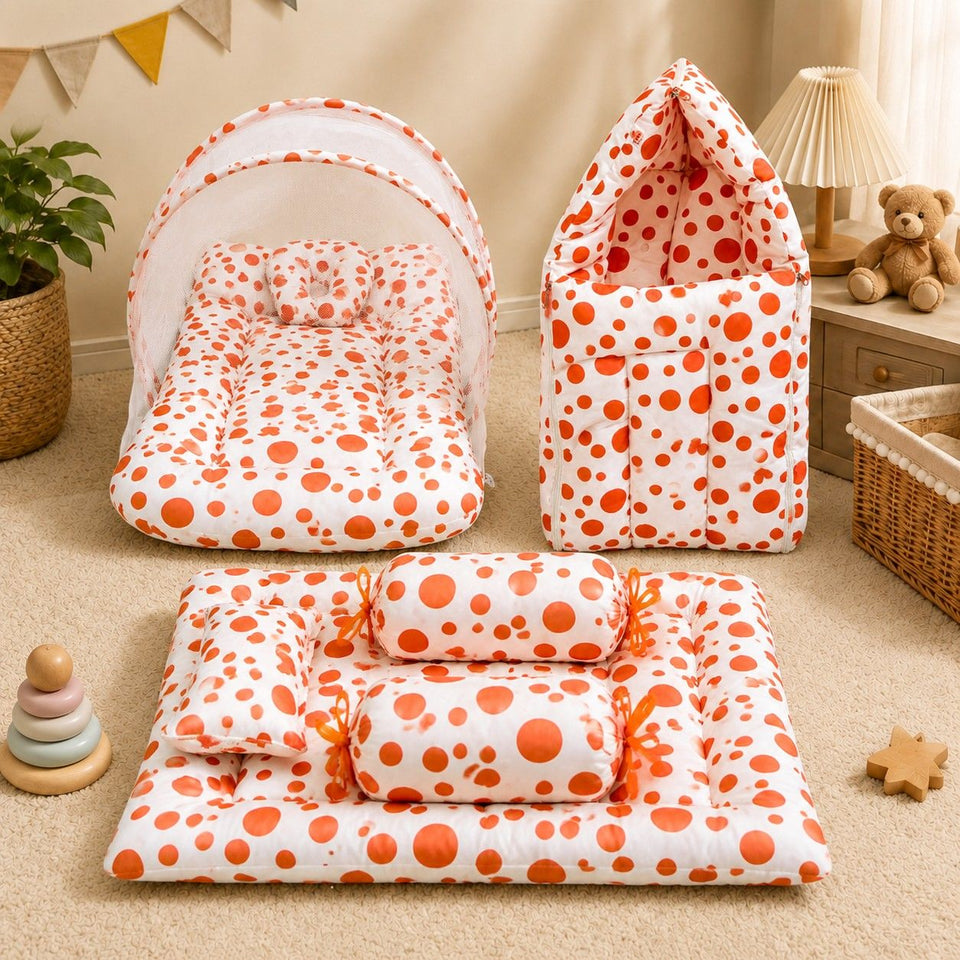 Fareto Baby Polka Dots Complete Sleeping Essential All in One Pack(0-6 Months)(F157)