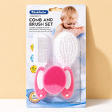 Fareto Baby Hair Brush, Comb & Silicone Cradle Cap Brush Set – Newborn Infant Grooming Kit with Soft Bristle Brush for Baby Hair Care and Scalp Massage(F792)