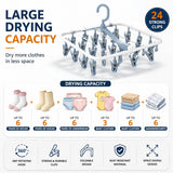 Fareto Premium Quality Portable Baby Essentials Cloths Hanger For | Nappies | Napkins | Dry Hanger (24 Clips)(Pack Of 1)(F403)