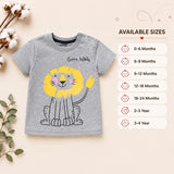 Fareto Baby Boy's & Baby Girl's Half Sleeves T-Shirt | Daily Wear T-Shirts(Touch button)(Pack of 5)(F132)