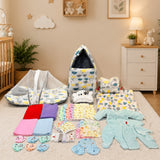 Fareto Baby Semi Winter Essential Combo For New Born | Gift Pack | Baby Products | Maternity Essentials | Bedding Set (50 Items)(0-6 Months)(F787)