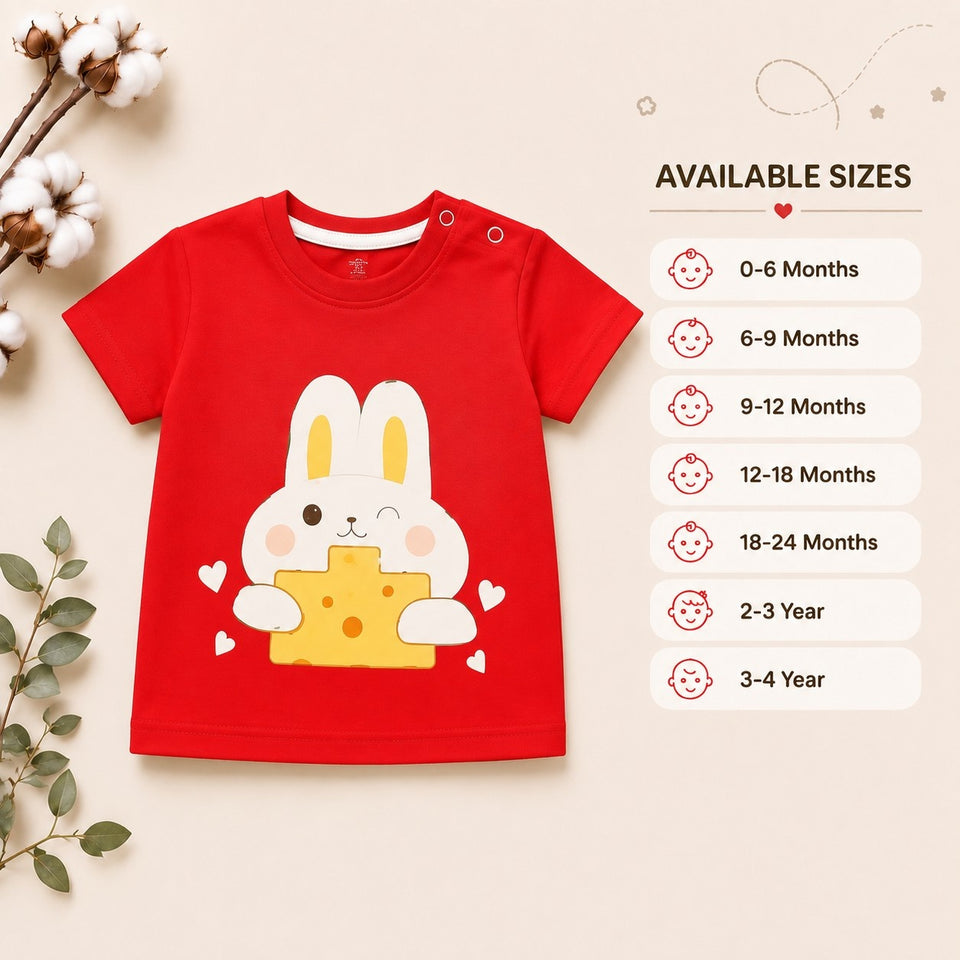 Fareto Baby Boy's & Baby Girl's Half Sleeves T-Shirt | Daily Wear T-Shirts(Pack of 3)(F133)