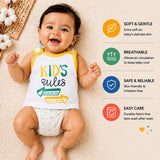 Fareto Baby Boy's & Baby Girl's Cut Sleeves | Touch Button | T-Shirts(Pack of 5)(F80)