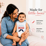 Fareto Baby Boy's & Baby Girl's Cut Sleeves | Touch Button | T-Shirts(Pack of 5)(F80)