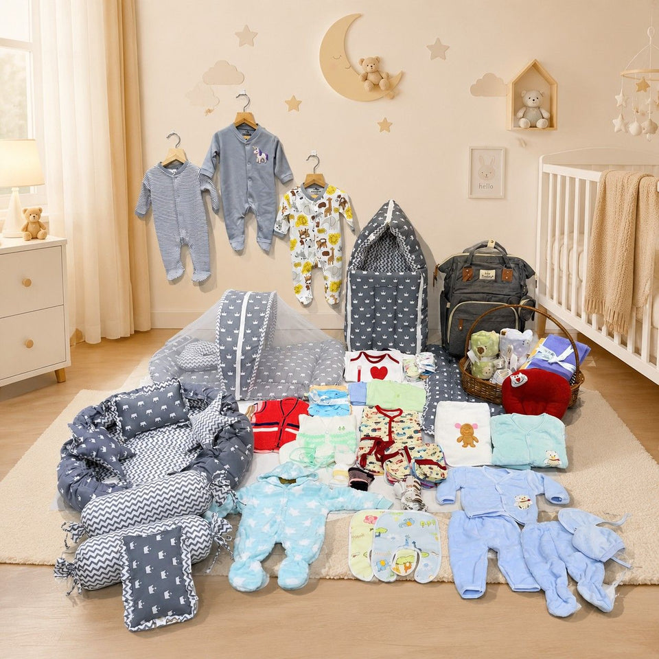 FARETO NEW BORN BABY PREMIUM QUALITY PURELY WINTER ESSENTIALS 99 IN 1 ( 0-6MONTHS)(F446)
