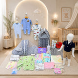 Fareto New Born 82 in 1 High Quality Premium Baby Monsoon Season Hospital Essentials Set | Soft, Warm & Comfortable Gift Kit for Newborn Babies (0-6 Months)(F782)