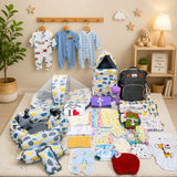 FARETO NEW BORN BABY PREMIUM QUALITY 101 SUMMER & MODERATE COMBO BABY ESSENTIALS ALL IN 1(0-6 MONTHS)(F353)