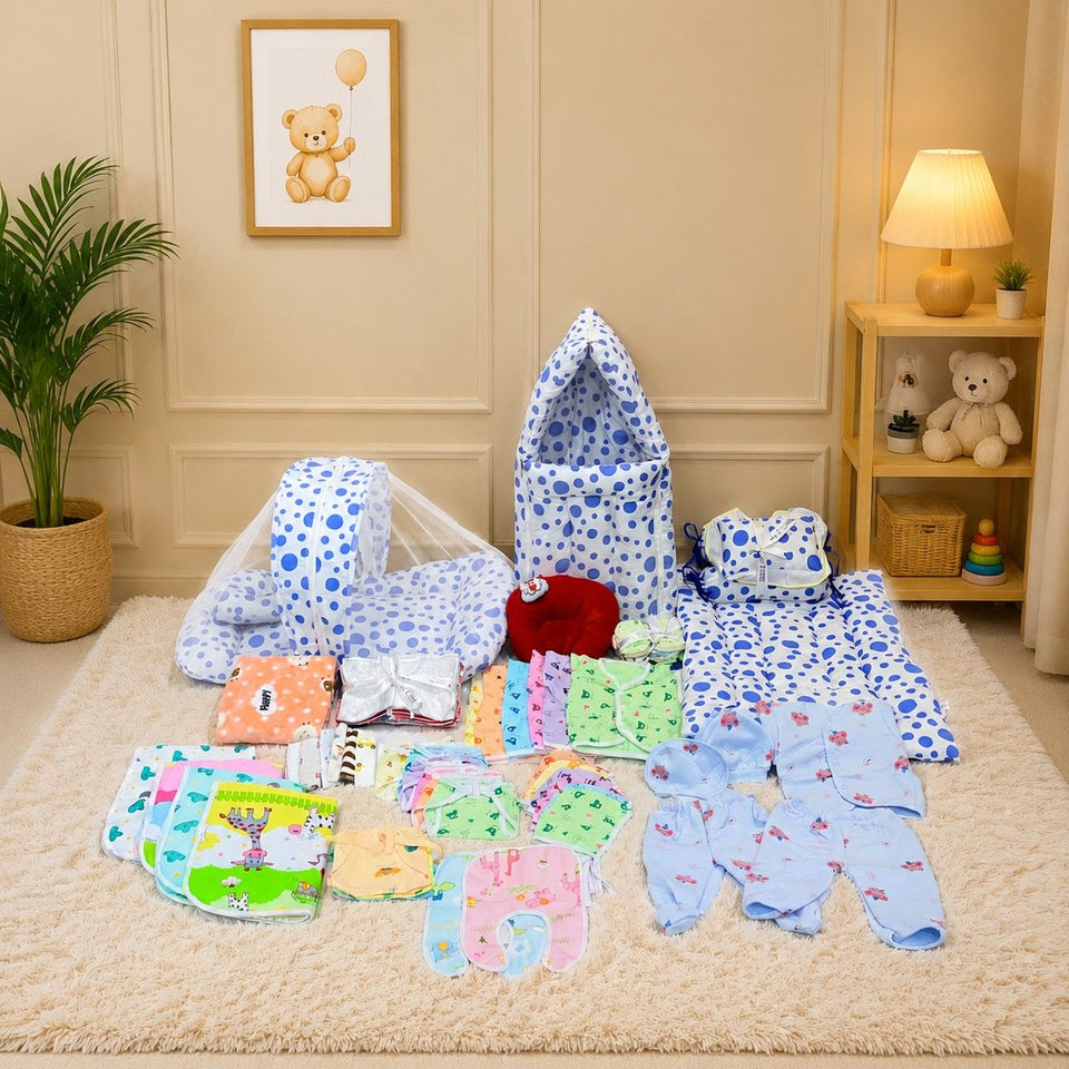 FARETO NEW BORN BABY MONSOON SEASON HOSPITAL ESSENTIALS (68 IN 1)(0-6 Months)(F376)