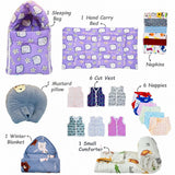 FARETO NEW BORN BABY MONSOON SEASON HOSPITAL ESSENTIALS PACK OF 66 ITEMS (0-6 MONTHS)(F397)