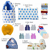 FARETO NEW BORN BABY MONSOON SEASON HOSPITAL ESSENTIALS PACK OF 66 ITEMS (0-6 MONTHS)(F395)