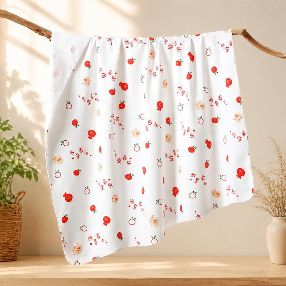 Fareto Baby Super Soft 100% Cotton Hosiery Blanket Without Hood Single Layer Lightweight Wrapper for Newborns (Pack of 1) (0-12 Months)(87 x 84 CM)(F596)