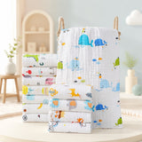 Fareto New Born Baby Muslin Bath Towel Organic Cotton 6 Layer, Eco-Conscious & Safe Printed Muslin Cloth Towels(Pack of 1) (50x100cm)(F537)