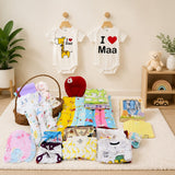 Fareto New Born Baby Essentials 79 in 1 Summer clothing combo (0-9 Months)(F294)