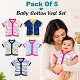 Fareto Baby 100% Cotton Front Open Half Sleeves T-shirts (Pack of 5)(F232)