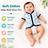 Fareto Baby 100% Cotton Front Open Half Sleeves T-shirts (Pack of 5)(F232)