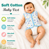 Fareto New Born Baby Summer Wear Front open 5 Cut Vest And 5 Half Sleeves Shirt (Pack of 10)(F275)