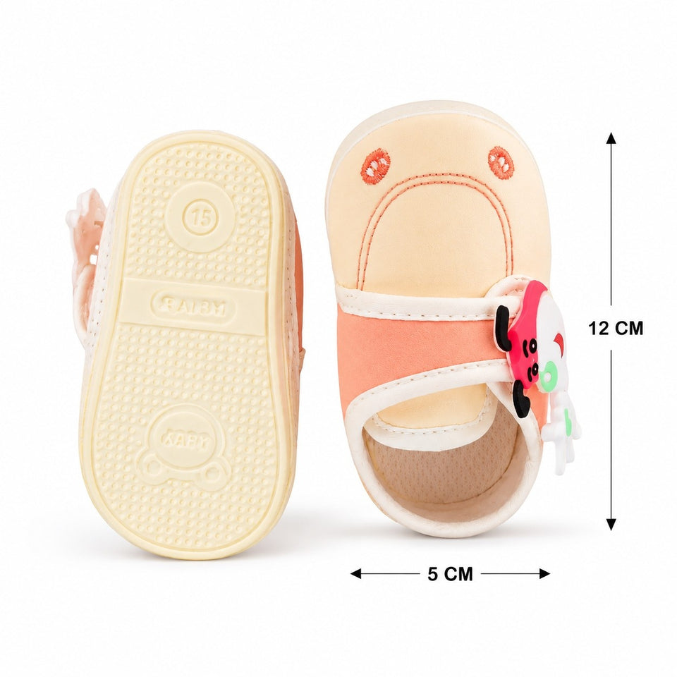 Fareto New Born Baby Boys and Girls Causal Shoes(Pack of 2)(0-6 Months)(F468)