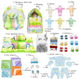 Fareto New Born Baby Monsoon Season Hospital Essentials 50 in 1 Baby Gift Set | Complete Newborn Essentials | 0-6 Months(F779)