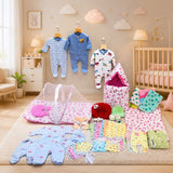 Fareto Baby Semi Winter Essential Combo For New Born | Gift Pack | Baby Products | Maternity Essentials  (66 Items)(0-6 Months)(F448)