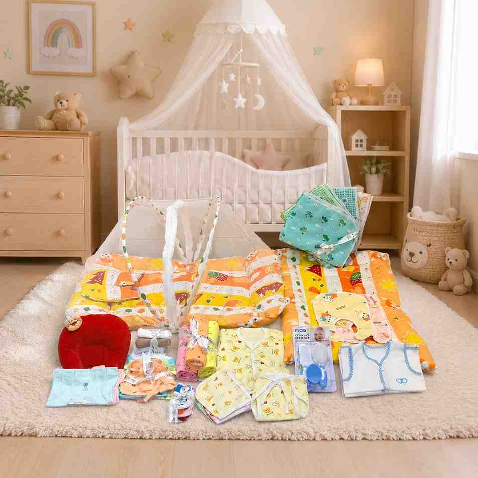Fareto New Born Baby Summer Essentials 60 in 1 (0-6 Months)(F269)