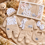 Fareto Baby Gift Set for Newborn Boys & Girls | 6-Piece Baby Clothing Set | Soft & Comfortable Wear(F819)