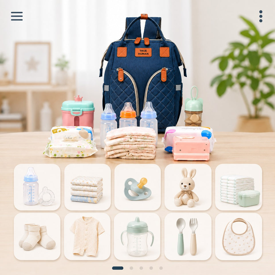 Fareto premium Quality Diaper Bag for Mother, Multipurpose Stylish Diaper Bag (Pack Of 1)(F703)
