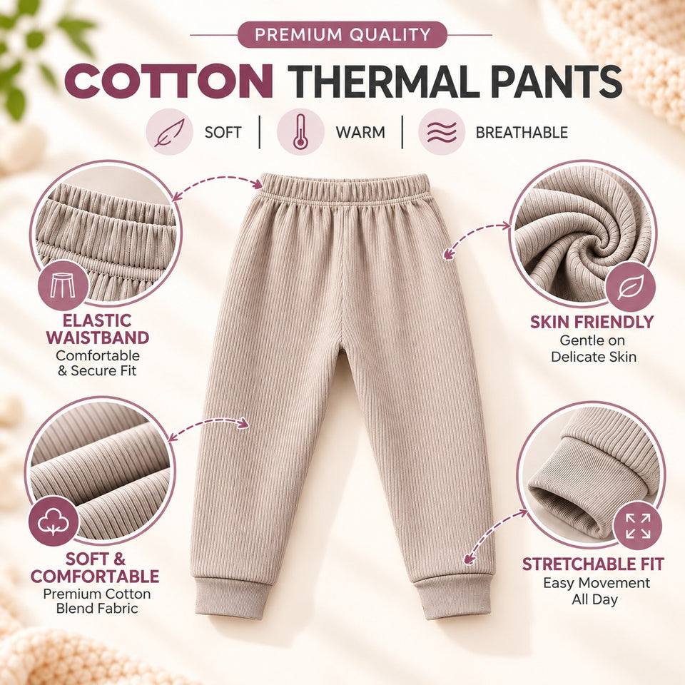 Fareto Baby Premium Winter Thermal Set | Full Sleeve Shirt & Pant | Shoulder Touch Button | Soft, Warm & Comfortable | Pack of 2(F814)