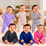 Fareto Baby Premium Winter Thermal Set | Full Sleeve Shirt & Pant | Shoulder Touch Button | Soft, Warm & Comfortable | Pack of 2(F814)